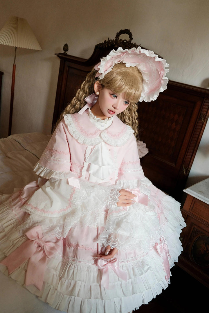 MQ Cat Ball~Maze Doll~Old School Lolita Jumper Dress Gorgeous Lolita Cape   