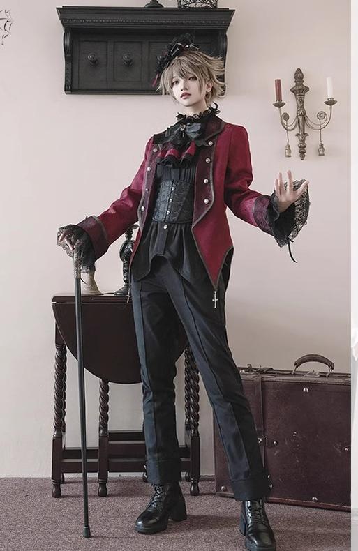 CastleToo~Coffin of Pilgrimage~Ouji Lolita Shorts Suits Prince Male Lolita Shirt