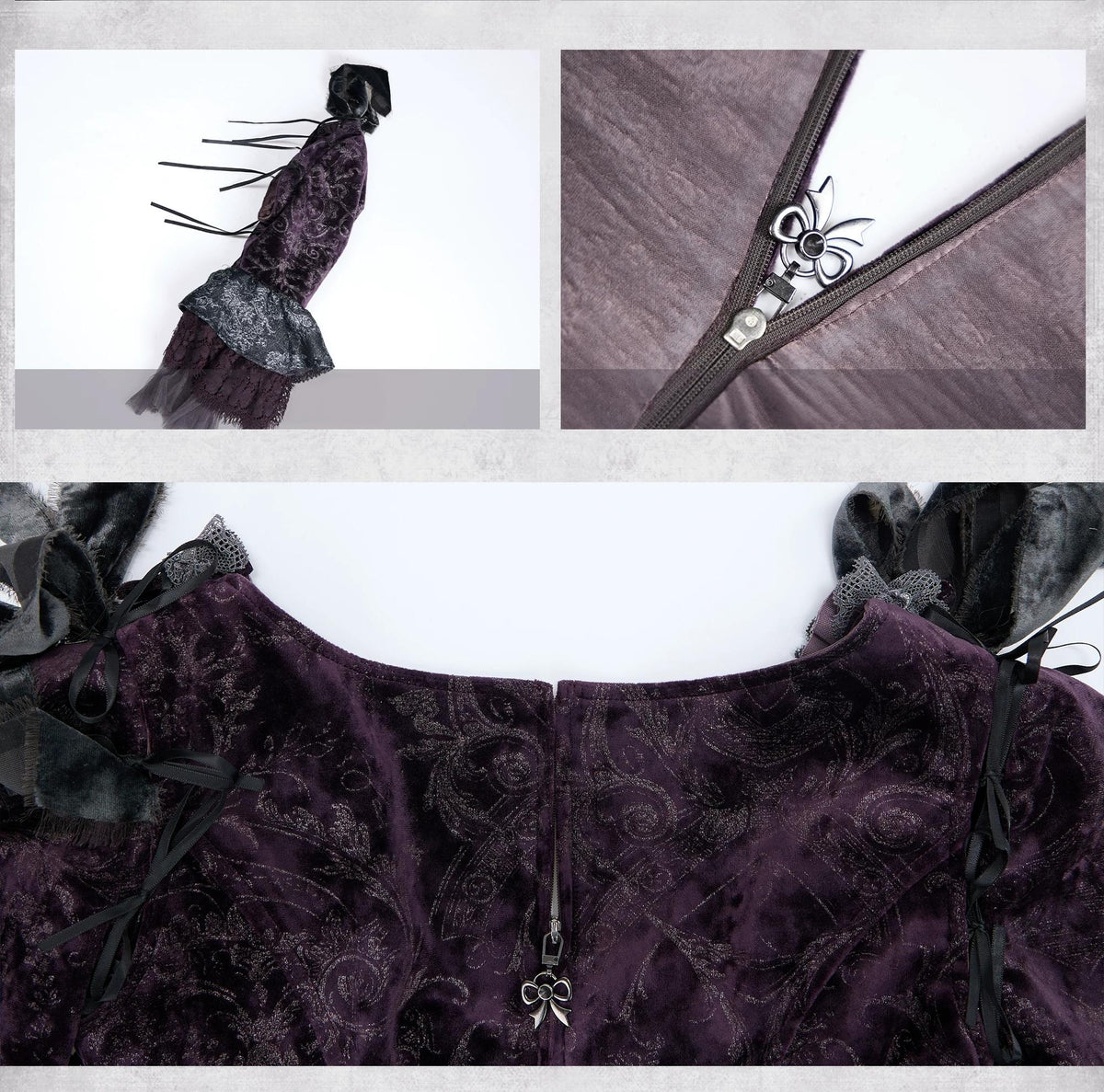 Undead's Gift - Halloween Gothic Corset, Detachable Sleeves 46023:872867