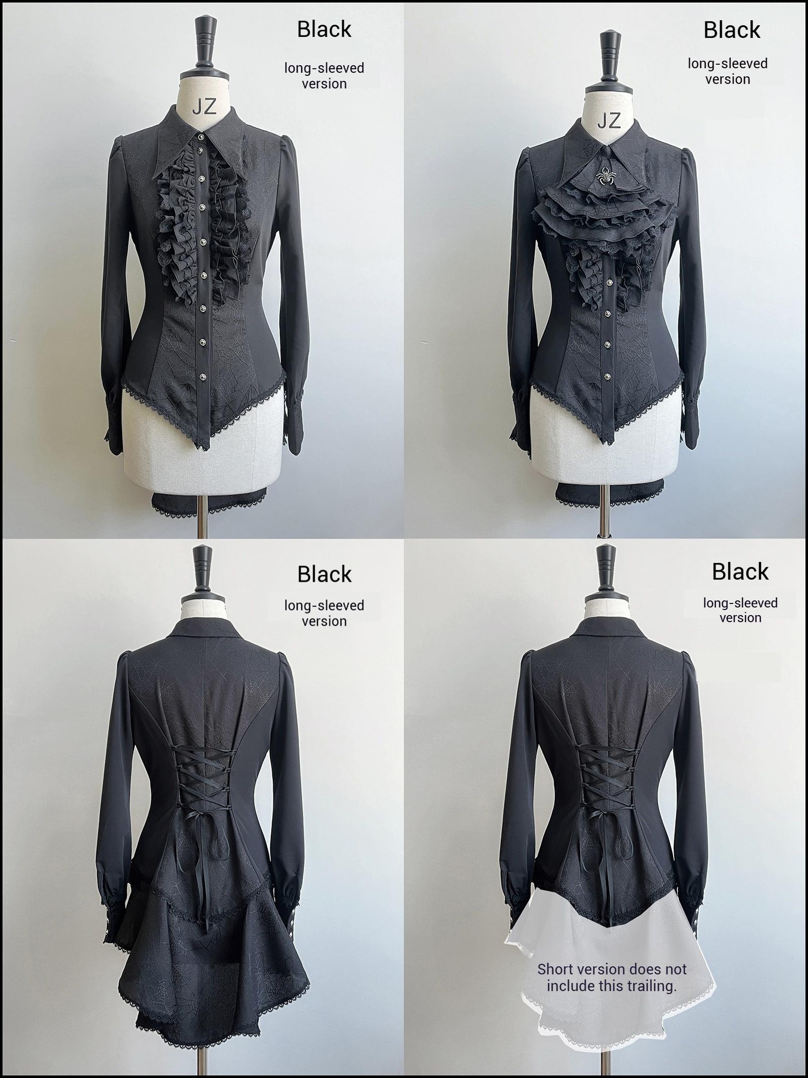 Little Dipper - Cold Rice - Ouji Lolita Shirt With Spiderweb Pattern in Several Versions 42876:756485