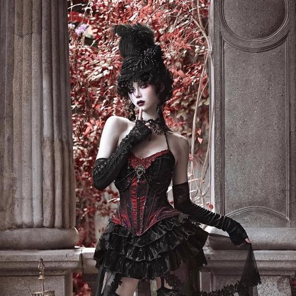 Blood Supply - Duchess - Velvet Gothic Lolita Dress, Corset & Skirt