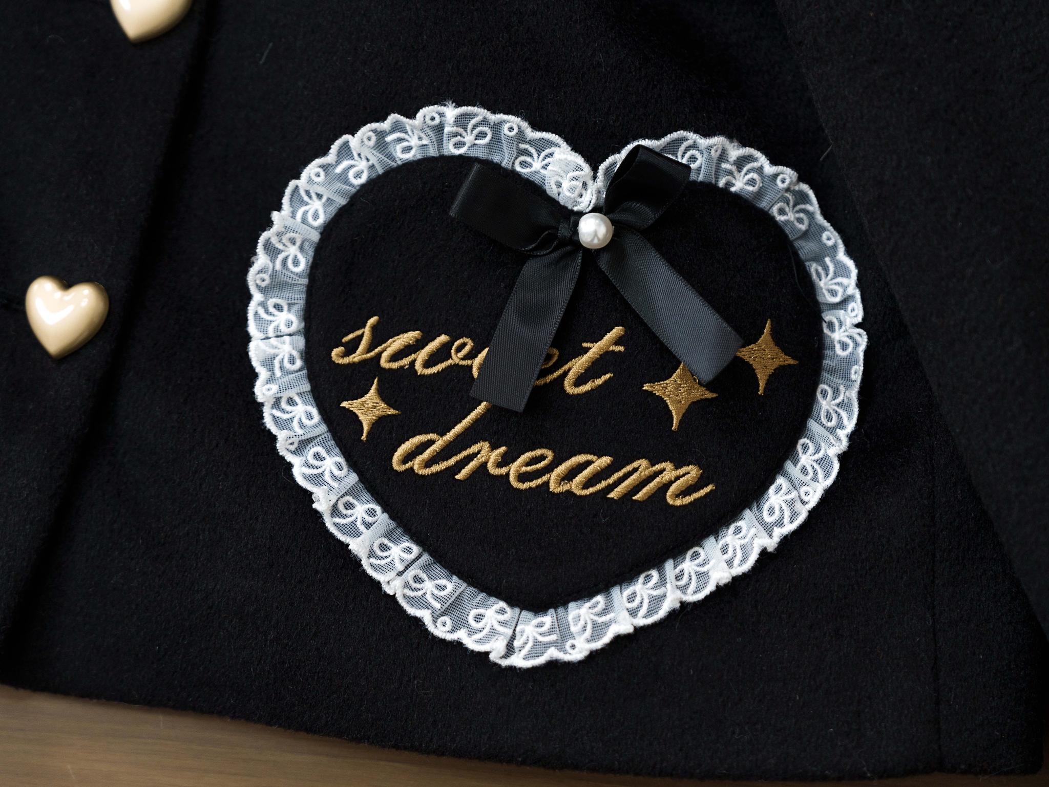 Dream Magic Box - Milk Puff - Winter Fleece-lined Sweet Lolita Coat, Detachable Collar 44043:793457