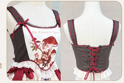 Zhijinyuan~Vintage Lolita Slim Corset Skirt XL corset 