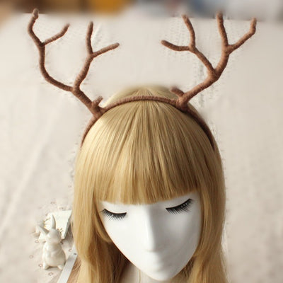 Xiaogui~Christmas Mori Style Deer Horn Lolita Hairband   