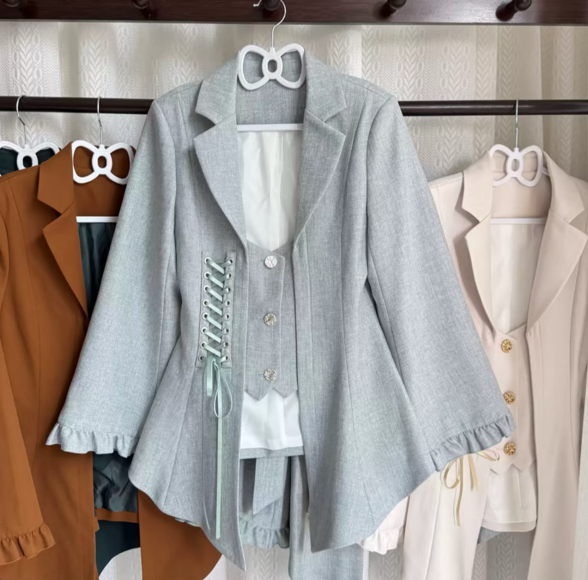 Pemberley Manor - Classic Lolita Slim Fit Coat, Notched Lapel Collar (2XL L M S XL XS) 45971:869965