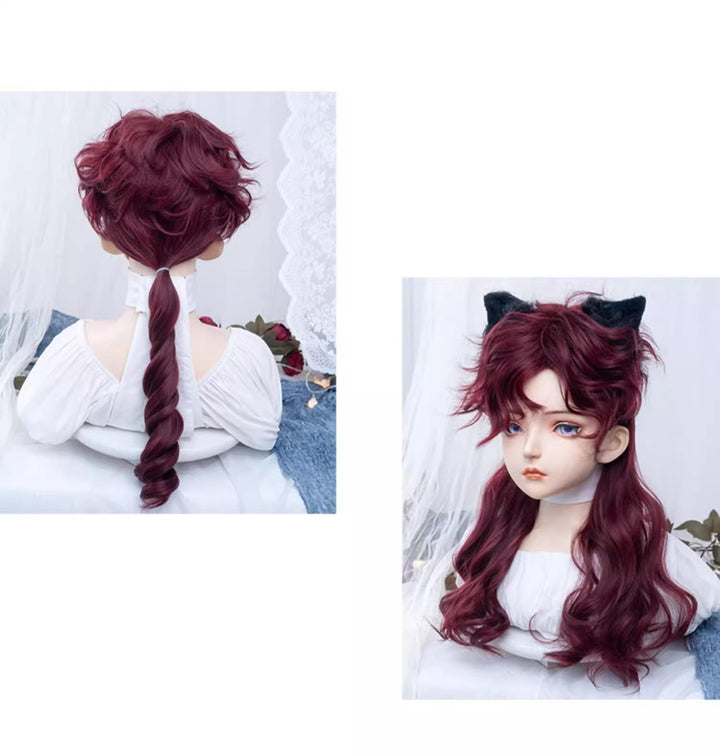 Alicegarden~Red Ouji Lolita Wig Long Curly Prince Lolita Hairpiece