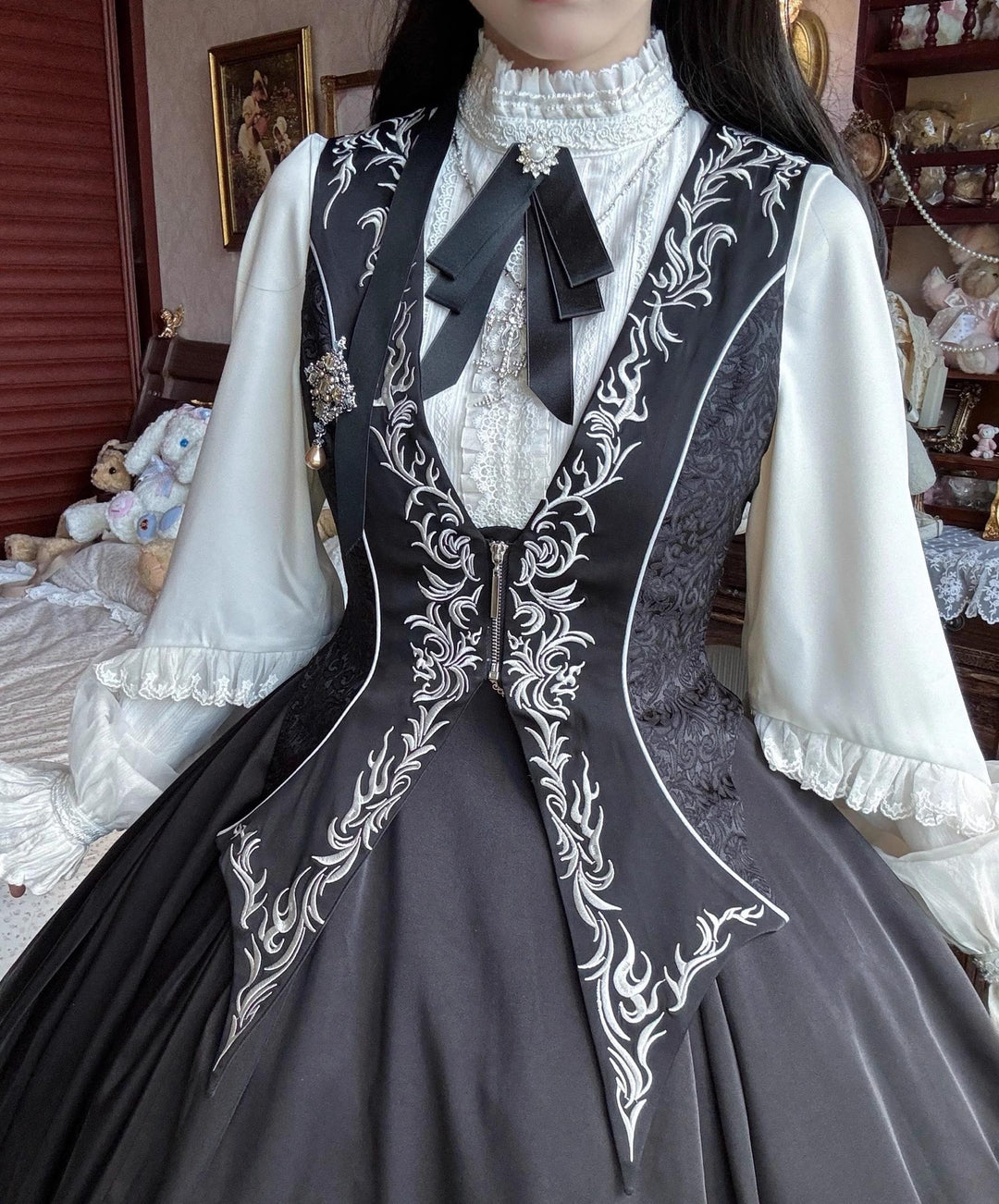 Luxury Banquet~Bloodline~Ouji Lolita Vest Prince Embroidery Irregular Vest