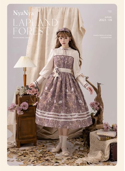 (Buyforme)NyaNya~ Lapland Forest~ Lolita Elegant Vintage Floral JSK OP Dress   