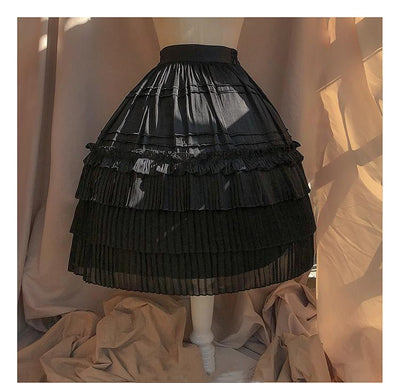 Temple of Time~The Evening Hymn~Elegant Lolita Pleated Petticoat S black 