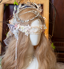 Hexagram~A Fairy Tale~Elegant Lolita Bridal Hair Accessories full set hair accessories  