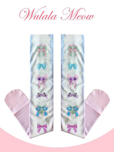 Wulala Mew~Sweet Lolita Stockings Over Knee Daily Thigh Socks Free size Colorful 
