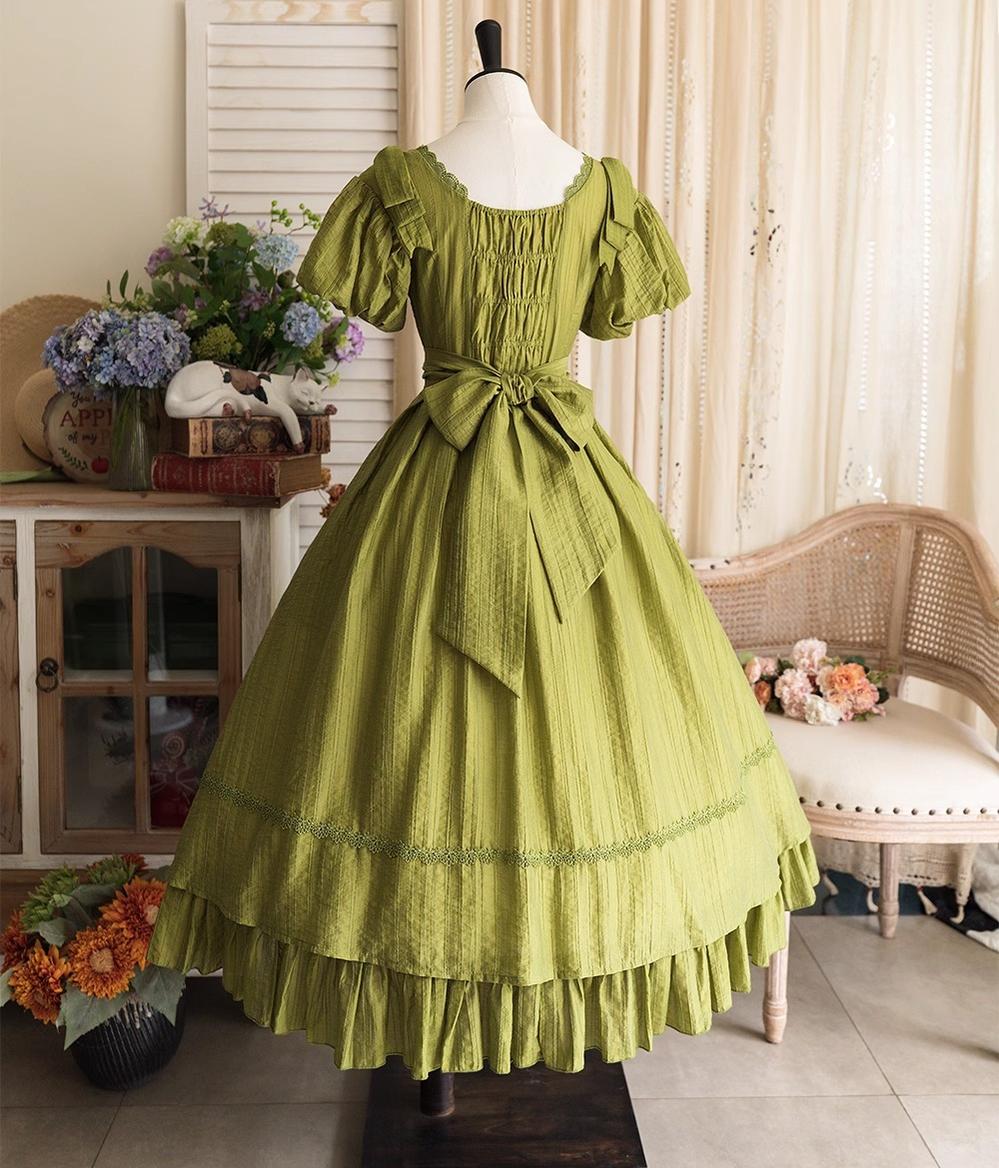 Forest Wardrobe~Forest Gallery~Country Lolita OP Dress Elegant Tencel Dress   