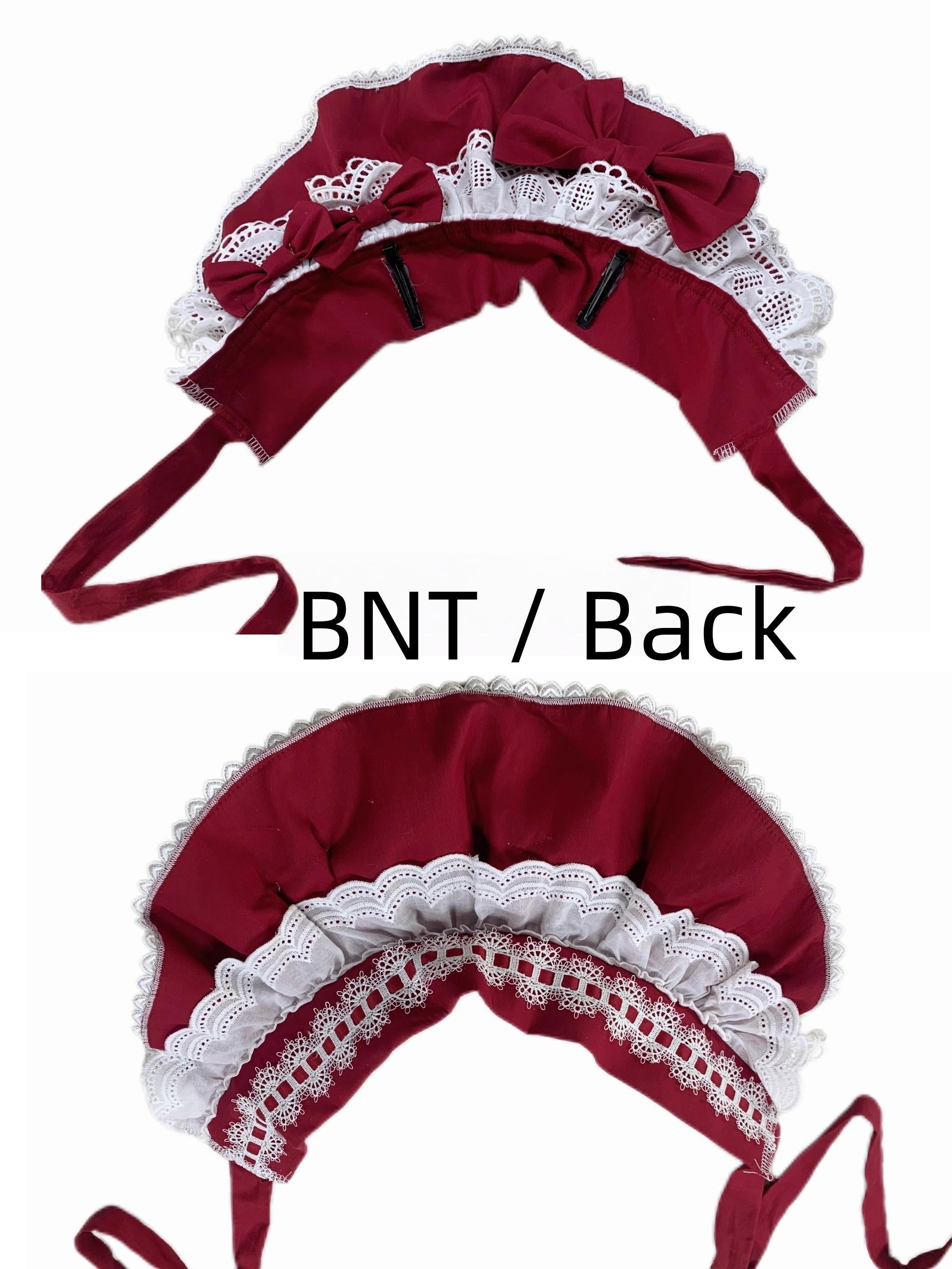 Chubby Cat Diary - Gryza - Plus Size Princess Lolita JSK, Cotton Tiered Ruffles A BNT - Red and White (one size / choose M) S