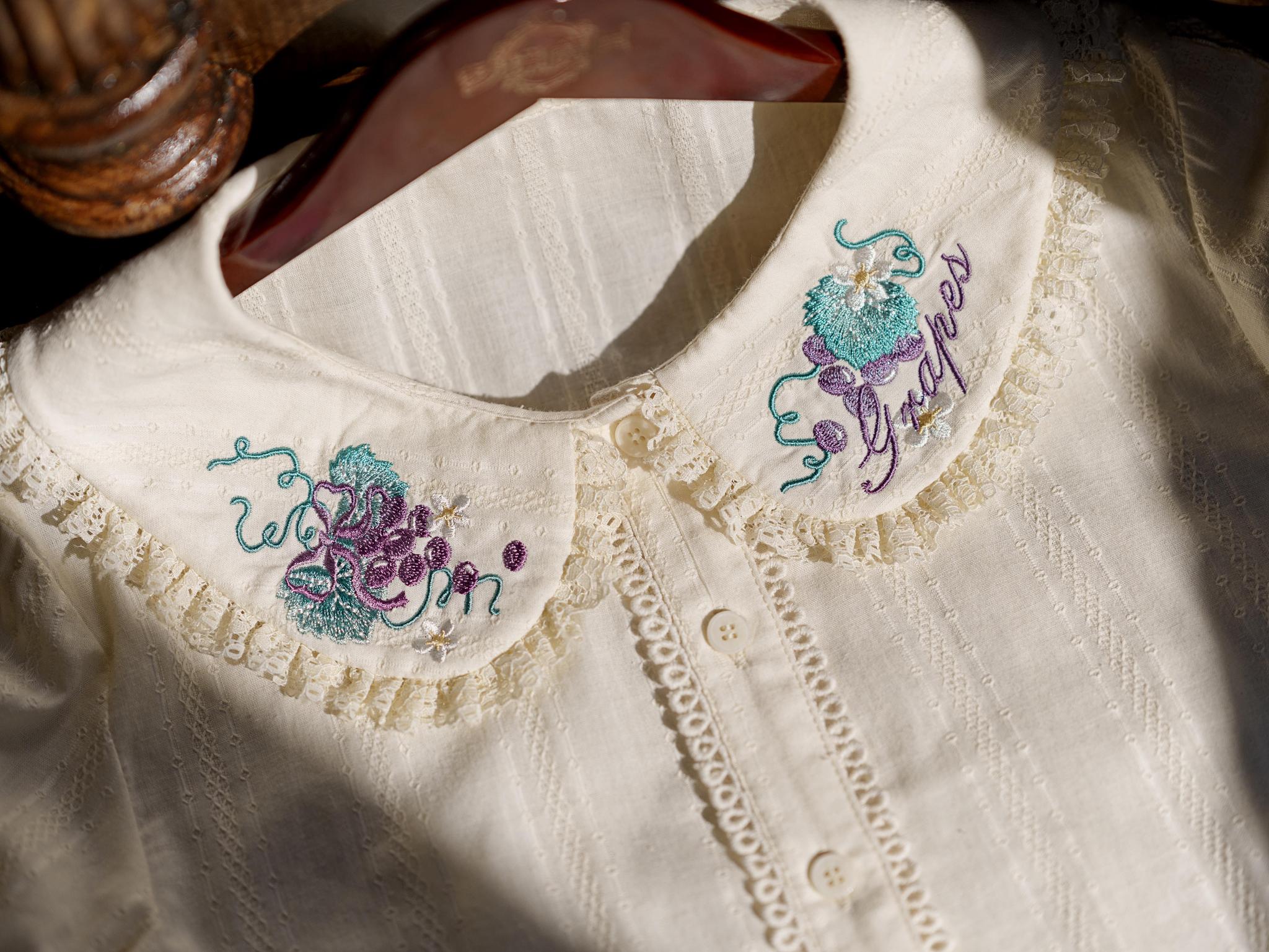 Abundant Tea Time - Kawaii Lolita Blouse, Cotton & Embroidery