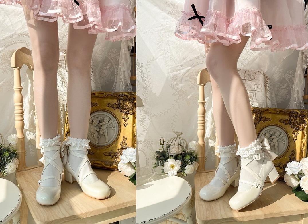 MODO~Follow in the Moonlight~Sweet Lolita Round Toe Shoes with Large Bow