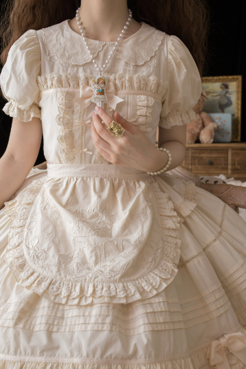 Seventh Puppet~Cream Waffle~Sweet Lolita Doll Sense Dress   
