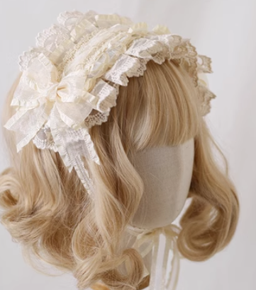 Xiaogui~Mood Limited~Elegant Lolita Bow Lace KC ivory (ivory lace)  