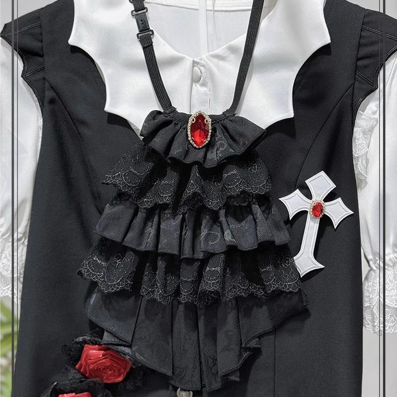 CastleToo~Night Rose~Elegant Ouji Lolita Suits With Lolita JSK And Shorts (L M S XL) 39558:626588