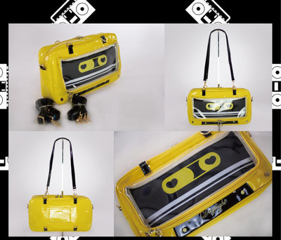 Daylight~Square Magnetic Ita Bag Lolita Fashion Handbag yellow black(with slight flaw)  
