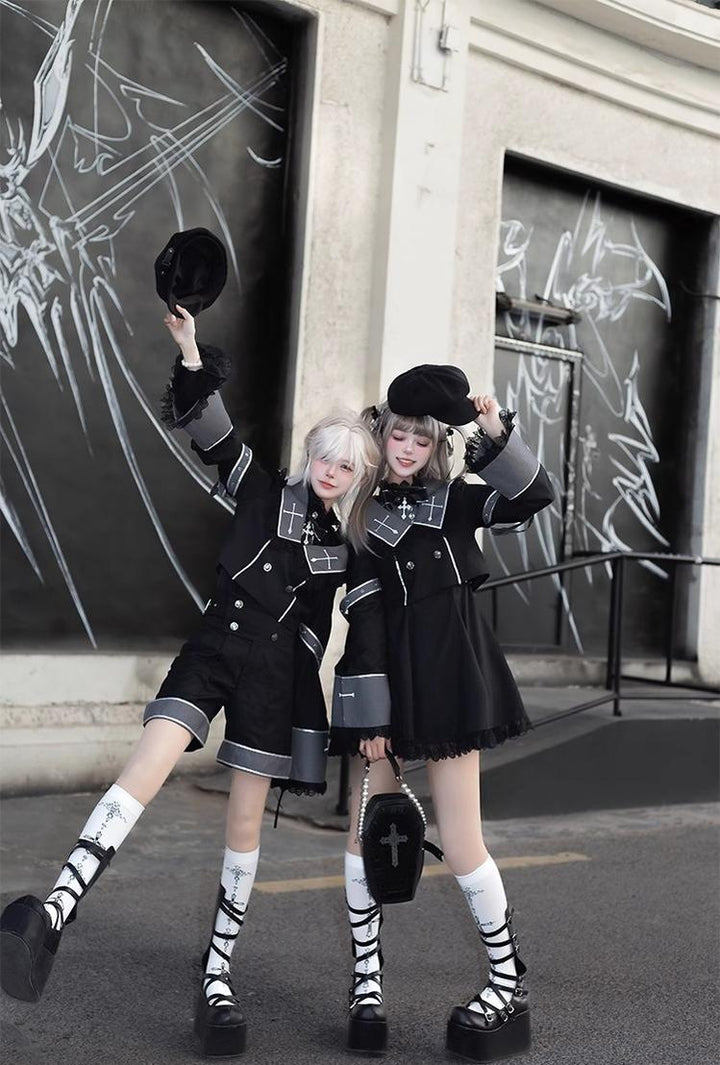 CastleToo~Rules of the Otherworld~Gothic Ouji Lolita Shorts Set with Embroidery Jacket