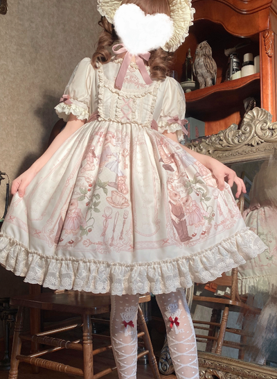 3 Puppets~Rabbit Kingdom~Sweet Lolita JSK and OP Suit   