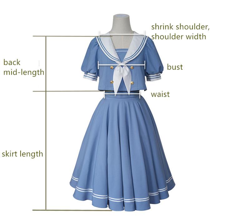 (Buyforme)Beleganty~Vintage Sailor Style Skirt Set Sea and Wind   