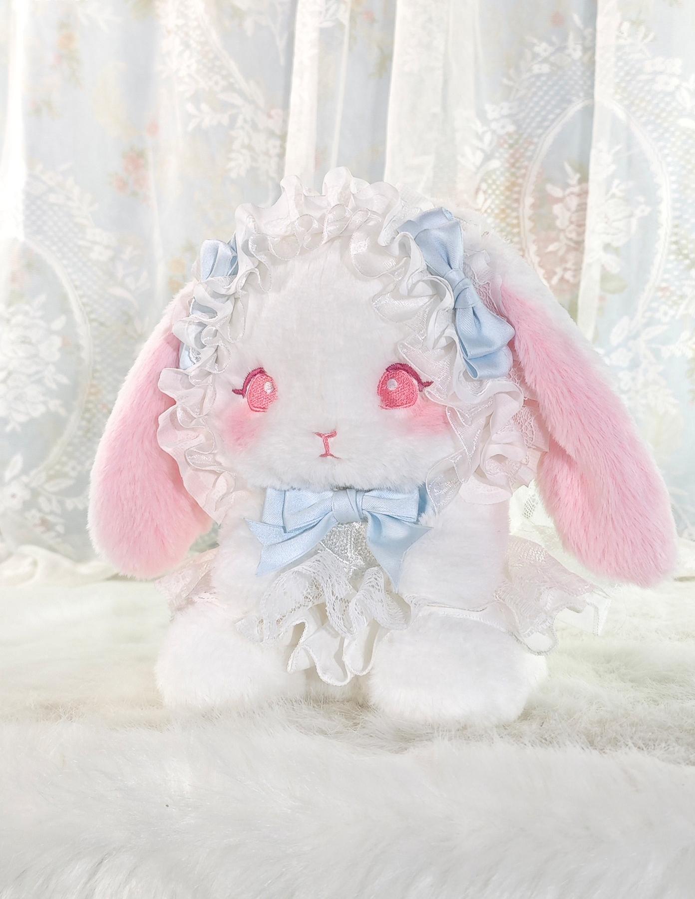 Sweet Lolita Plush Bunny Bag with Detachable Bow