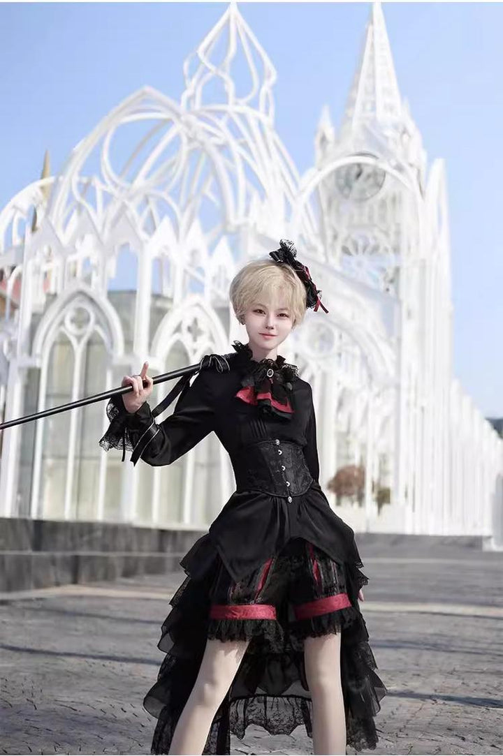 CastleToo~Coffin of Pilgrimage~Ouji Lolita Shorts Suits Prince Male Lolita Shirt   