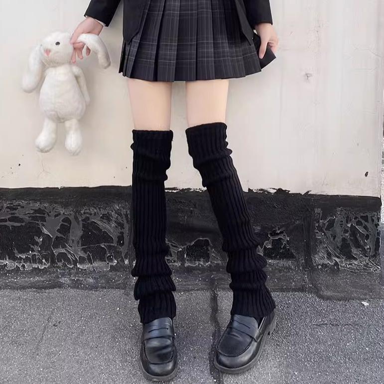 Hua Nai Cat~Winter Lolita Long Socks Knit Thigh-High Foot Covers   