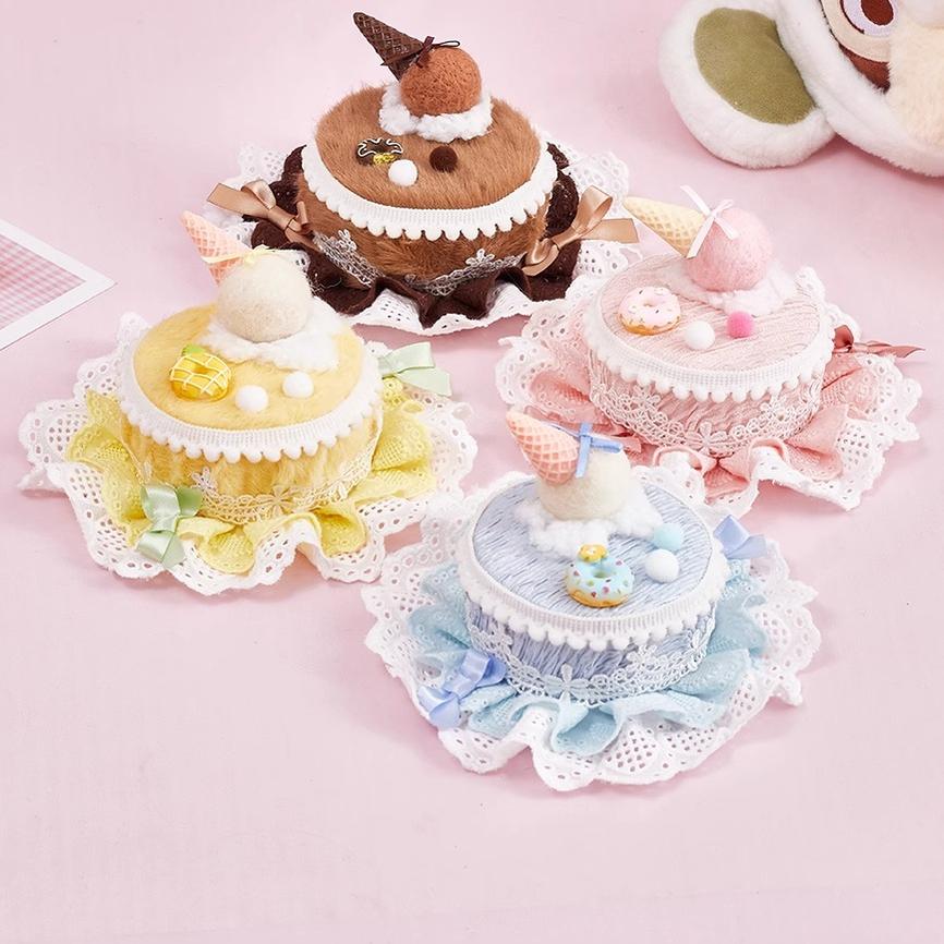 Handmade Sugar Time~Sweet Lolita Cake Hat Hair Accessory Chocolate Clip   