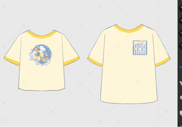 Miss Point~Daisy Lemon~Daily Lolita Lemon Print T-Shirt Customized   