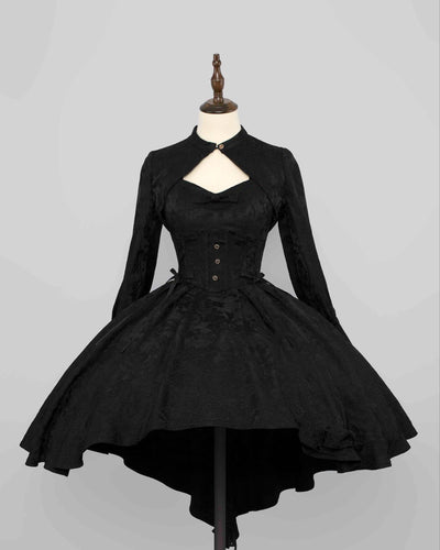 (BFM)Strawberry Duck~ Gothic Lolita Dress Black and White Lolita JSK S black bolero only 