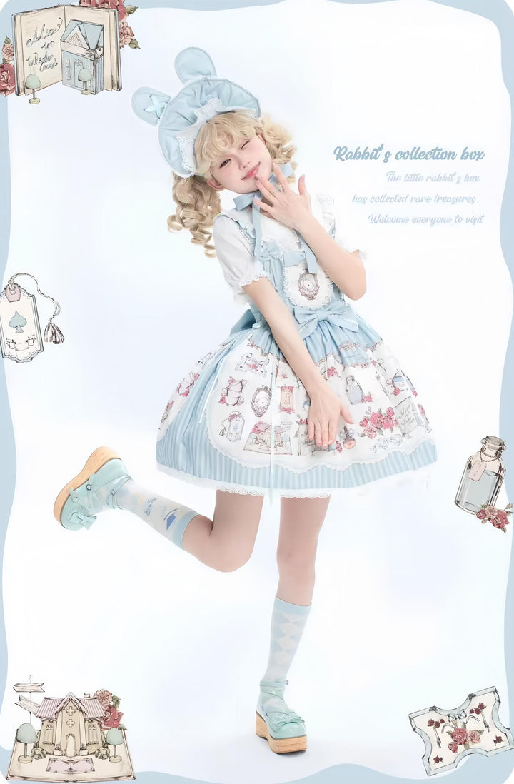 MeowMeow - Rabbit Collection Box - Bunny Print Kawaii Lolita JSK Dress