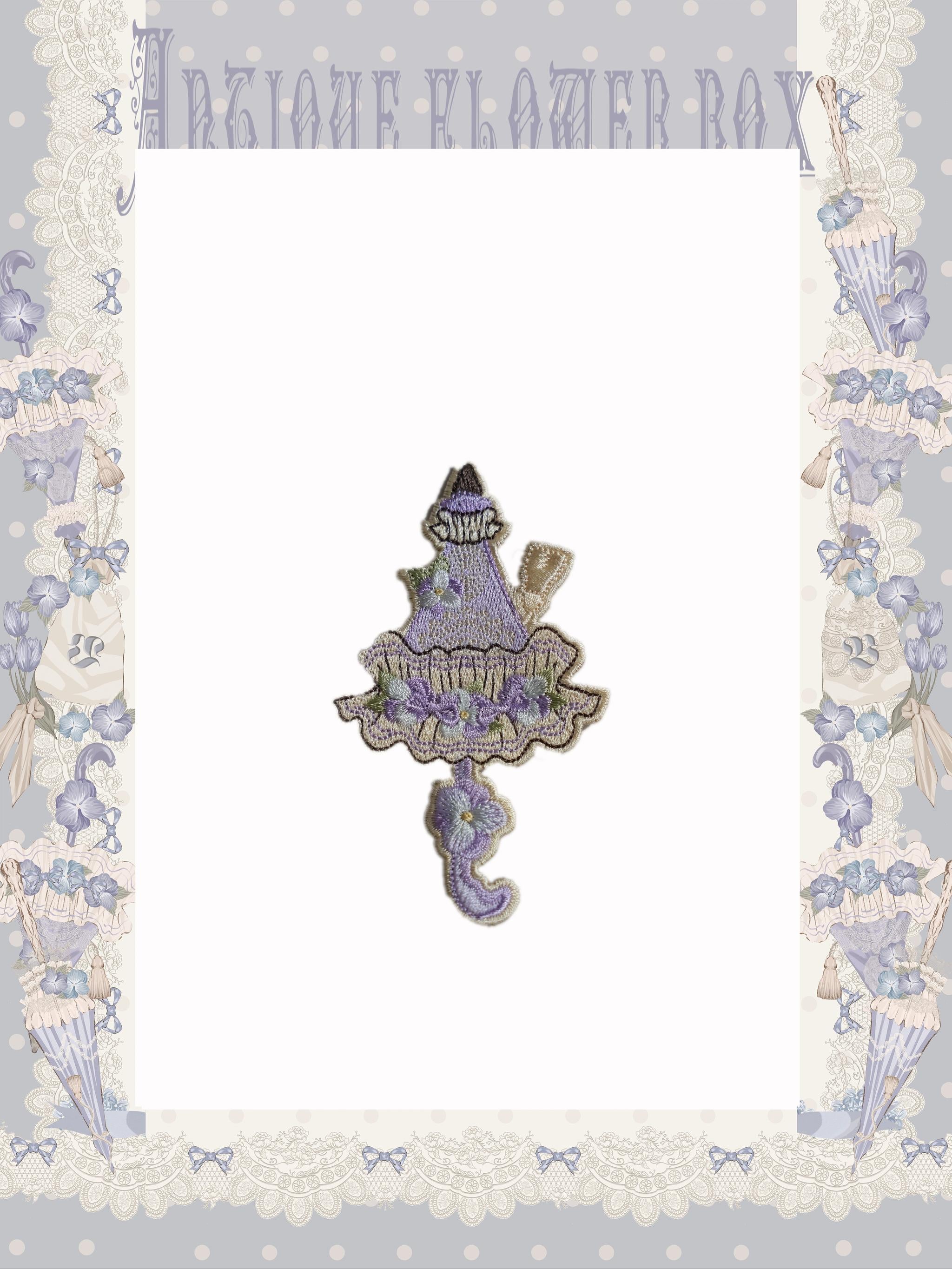 NanShengGe - Purple Memoirs - Floral Themed Classic Lolita Accessory Brooch 3 One Size