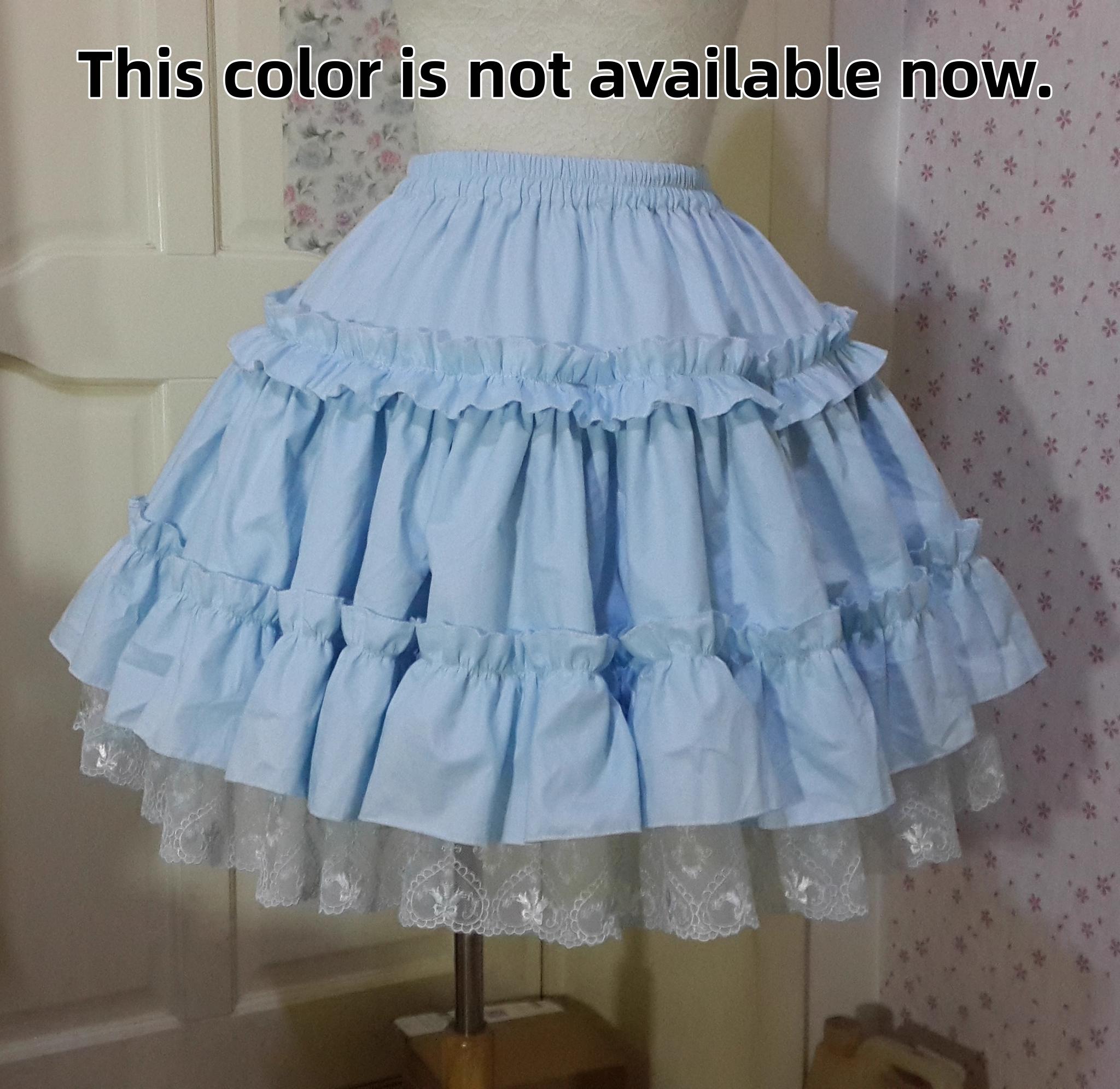 WangYan&Summer - Cotton Lolita Petticoat, Embroiodered Lace