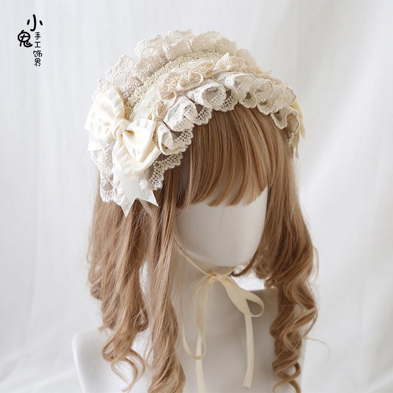 Xiaogui~Elegant Lolita Ivory Lace Hair Band