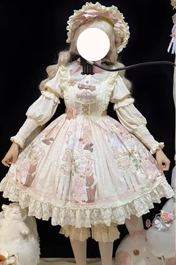 3 Puppets~Rabbit Kingdom~Sweet Lolita JSK and OP Suit   