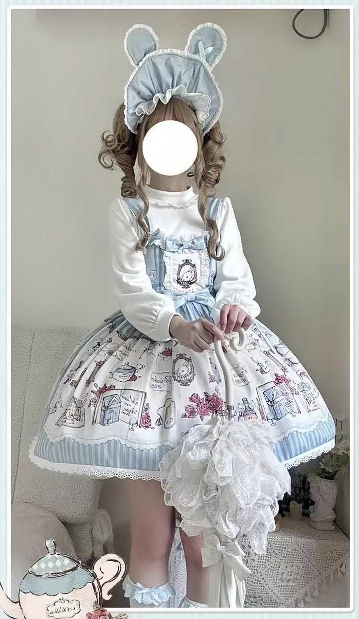 MeowMeow - Rabbit Collection Box - Bunny Print Kawaii Lolita JSK Dress