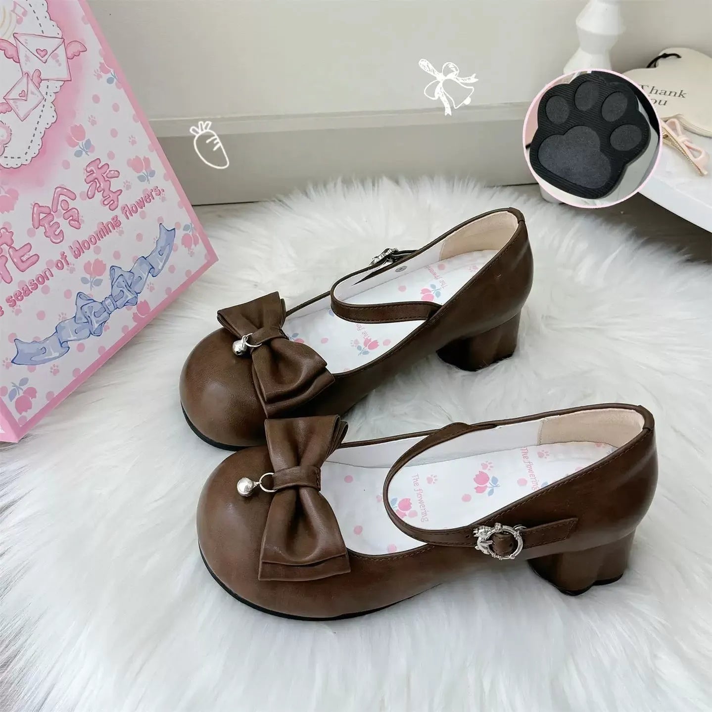 Dingbell Bunny - Sweet Lolita Round Toe Shoes, Cat Paw Heel (34 35 36 37 38 39 40 41) 45672:858067