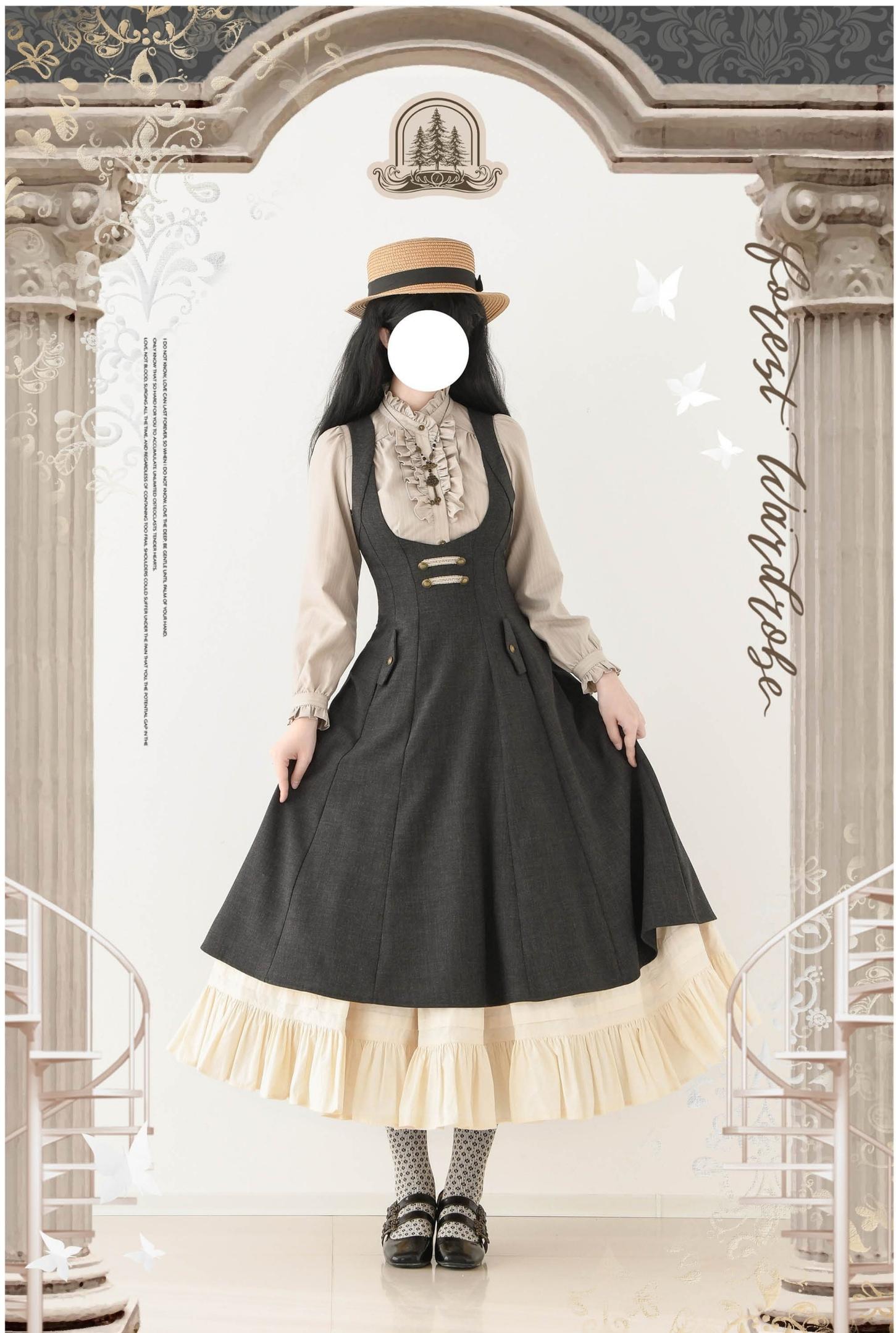 Forest Corridor - Classic Lolita Bust Supporting JSK, Waisted Shirt