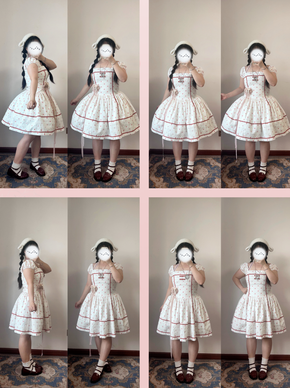 Polka Dot Birdcage - Old School Lolita Polka Dot OP Dress with Halter Neck
