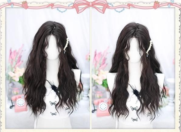 Dalao~Fantasy~Lolita Curly Wig Japanese Lace Natural Long Hair   