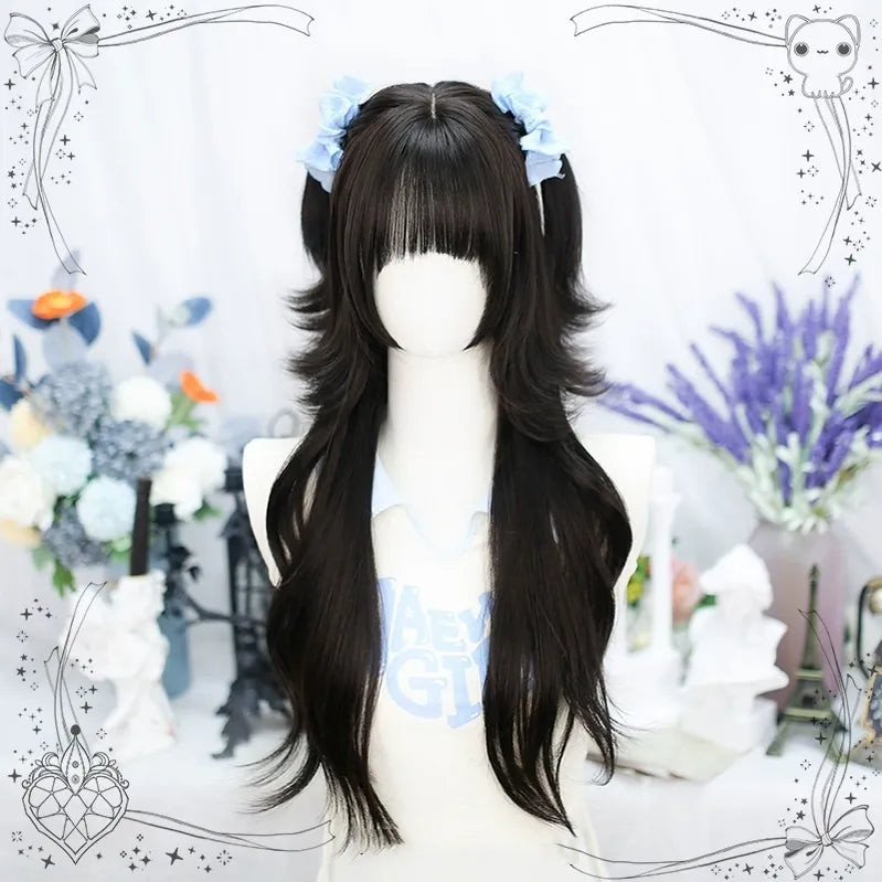 Dalao~Lily~Sweet Lolita Hime Cut Long Curly Wig for JK Girls 32326:391104