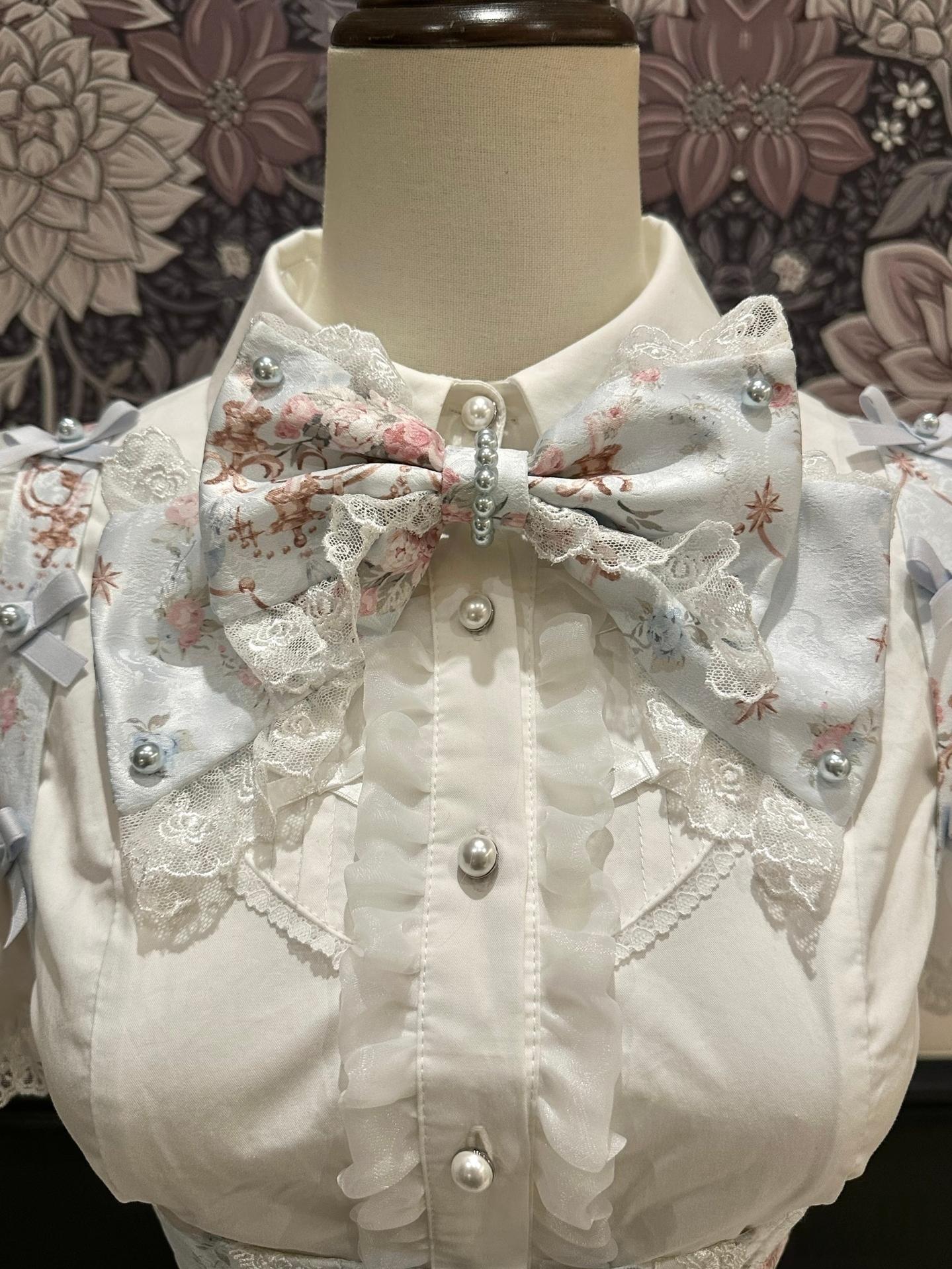 Mengfuzi - FLower in the Mirror - Old-School Lolita Bodice & SK Set, Short-Sleeved OP 44280:802289