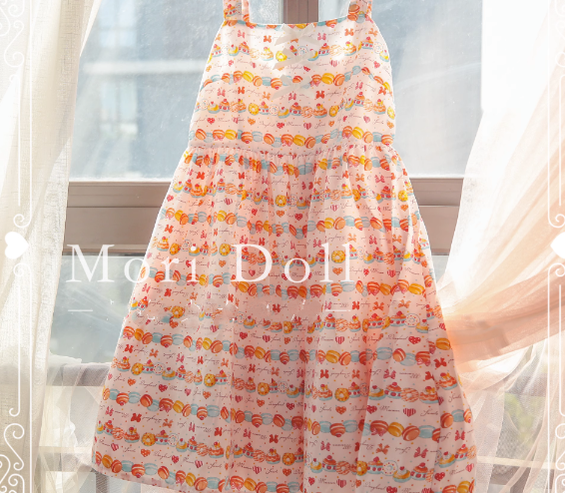 Mori Doll~Daily Lolita Colorful Patterns JSK Multicolors S macaron print 