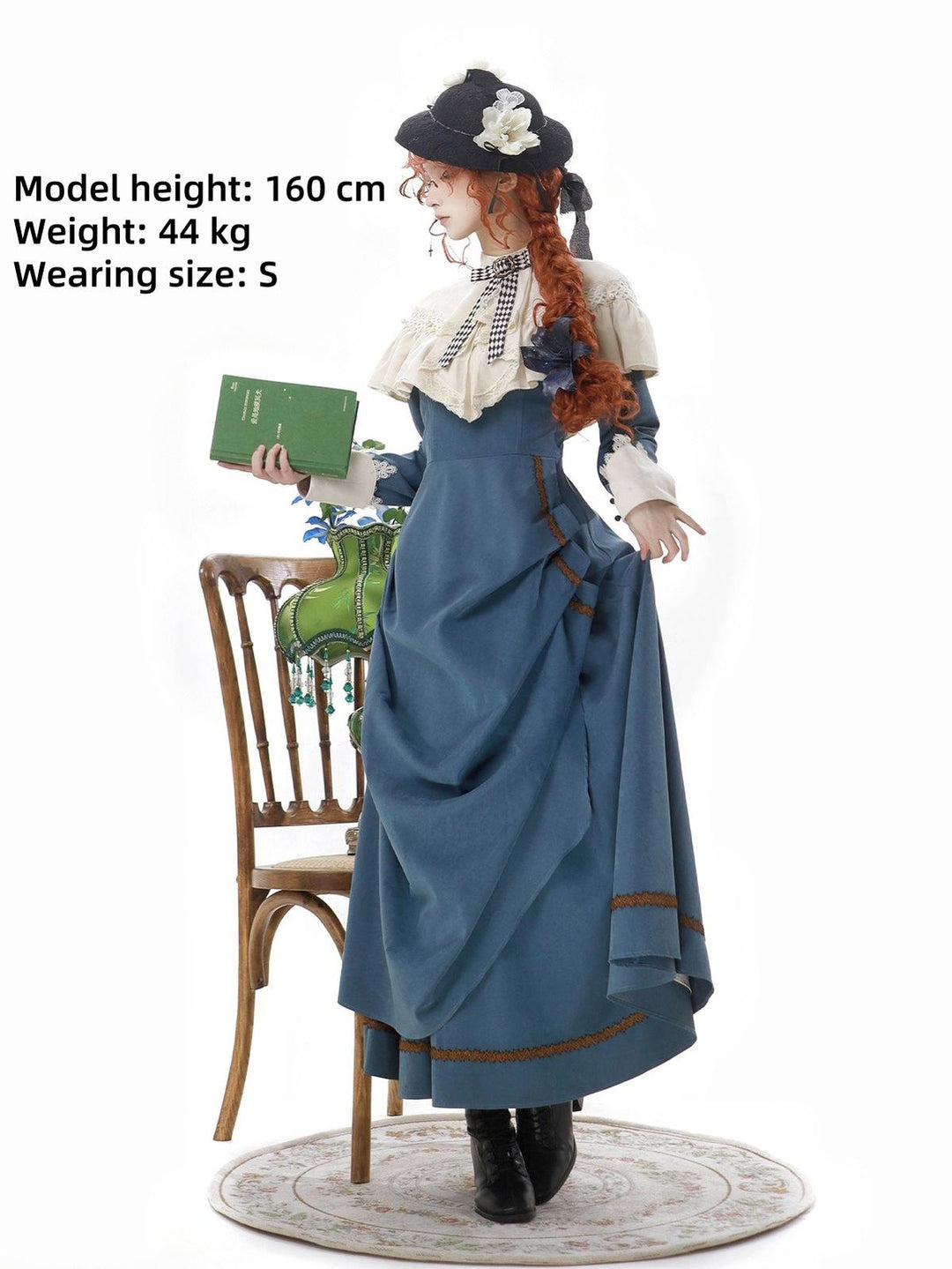 Cornfield Lolita~Classic Lolita OP Retro Blue Lolita Dress