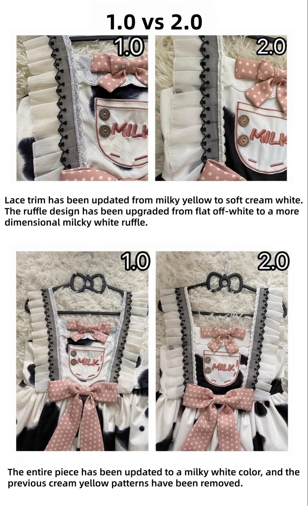 Polaris Lolita - Milky Dango - Cow Spot Kawaii Lolita JSK, Side Pockets 44304:803912