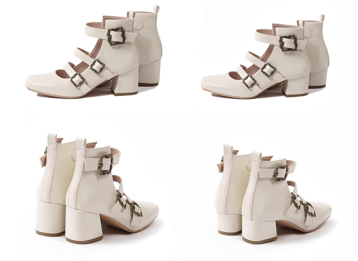 MODO~Praying Poem~Retro Elegant Lolita Three-buckle Mary Janes Shining Shoes 40656:671512