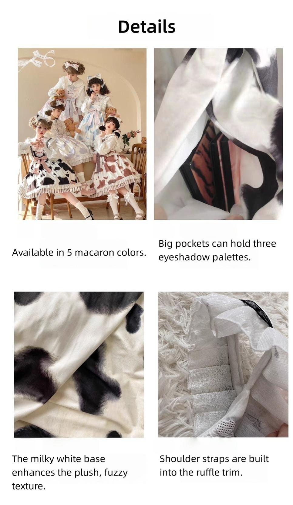 Polaris Lolita - Milky Dango - Cow Spot Kawaii Lolita JSK, Side Pockets 44304:803911