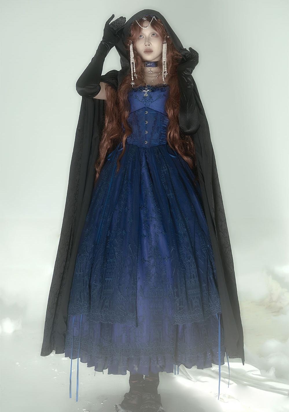 ZJstory~Gothic Lolita Cape Long-sleeved Shawl with Detachable Hood 42129:734124